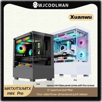GAMDIAS ATX Mid-Tower Gaming PC Case Full View Tempered Glass Desktop Cabinet Front Side Panel Steel Construction