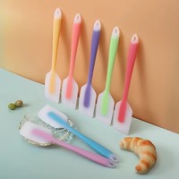 Spatule en silicone résistante à la chaleur de 27cm ustensiles de cuisine semi-transparents spatule pâtisserie cuisson beurre grattoir outils de gâteau