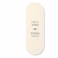 Matras Yoga Oval Karet Alam 4.5 mm Anti Selip dengan Tali Pengangkut Cetak Kustom Penggunaan Universal