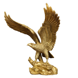 Ornement Aigle Soufflé en Laiton, Artisanat Personnalisé, Décoration de Bureau, Cadeau Souvenir, Forme Animale Irrégulière, Aigle Solitaire - Product Image 5