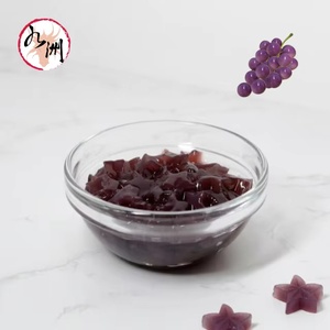 Grape Flavor 3.85kg Coconut Jelly Nata de Coco For Premium Cafes star shaped Craft boba soft texture - Product Image 1