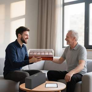 多機能クルミ時計ディスプレイ高級包装箱時計ケースカスタム木製引き出し時計収納ボックス - Product Image 2