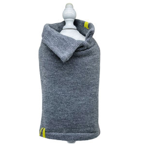 Logo personnalisé chien pull col roulé tricot couleur unie boule en peluche décoration classique hiver chaud chien pull tricoté - Product Image 4