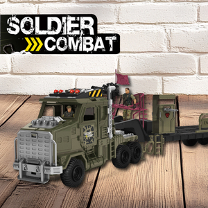 Lucky Toys Army Toys Solder Combat Car and Figure Set Plastic for <span class=keywords><strong>Role</strong></span> Play Military Truck Equipment - Product Image 2