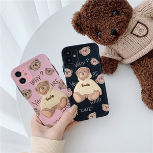 Pour iphone12 coque de téléphone portable pour iPhone11 pull ours dessin animé coquille pour iPhone12 <span class=keywords><strong>Pro</strong></span> TPU étui de protection - Product Image 2