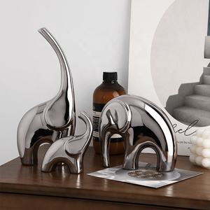 الخزف الفيل السيراميك الديكور الفضة الفيل تمثال - Product Image 6