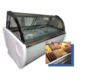 Exhibición de helados congelador pequeño escaparate de negocios sartenes exhibición de paletas refrigerador helado <span class=keywords><strong>Cram</strong></span>/congelador de exhibición de helado - Product Image 1