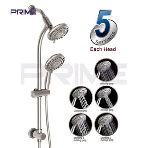 Spa Shower Head Wall Mounted Functions Luxurious Shower Head Set For Bathroom