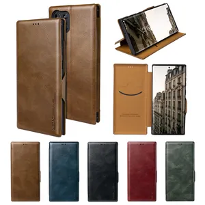 Customization PC stand back cover Leather Flip Cover Cell Phone Case For Samsung Note 10 8 9 s8 s9 plus