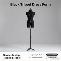 FBTJ-060 Mannequin de couture professionnel avec support, base à roulettes et trépied pour studio et modification de vêtements