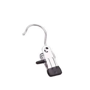 Pvc + Chrome Enkele Zwarte Metalen Boot Hanger Clip Rok Hangers Met Clips - Product Image 3