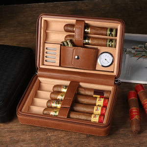 एरिलियो नए देवदार पेड़ सिगार हुमदार लकड़ी धूम्रपान सामान हाइग्रोमीटर के साथ लक्जरी सिगार भंडारण बॉक्स - Product Image 2