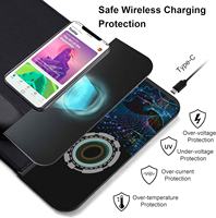 Chargeur sans fil 15W, tapis de souris rectangulaire multifonctionnel en silicone, design ergonomique, utilisation à domicile et au bureau, stock disponible