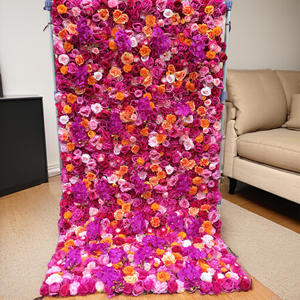 SPR 1.2*2.4M(4 * 8ft)/pc décoration de mariage toile de fond soie fleur artificielle mur - Product Image 1