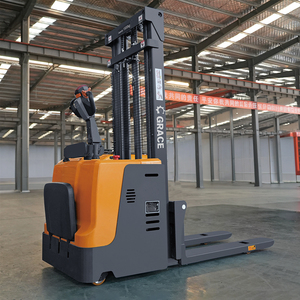 Carrello Elevatore Elettrico Semovente con Batteria da 1.2, 1.5, 2 Tonnellate, Sollevatore <span class=keywords><strong>Pallet</strong></span> Autocaricante con Portata 4.<span class=keywords><strong>5m</strong></span>, <span class=keywords><strong>5m</strong></span> - Economico - Product Image 6