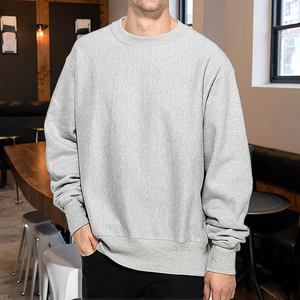 Hot Sale Knitted French Terry <strong>Grey</strong> Crew Neck Silk Screen Printed 100% Cotton Eco-Friendly Autumn Hooded <strong>Sweatshirt</strong> for Men - Product Image 5