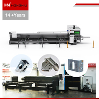 Mesin Pemotong Laser Serat Pipa Hongniu 6000W untuk Bahan Logam Stainless Steel Diameter 120mm 160mm