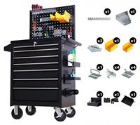 Armoire à outils en métal robuste à 7 tiroirs avec un ensemble de 85 outils, chariot d'atelier mobile et portable pour mécanicien