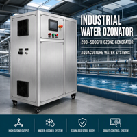 300G 200G Zeevruchtenverwerkings- en desinfectiemachine met PLCOzone voor industriële voedselwassing en waterbehandeling met waterkoeling