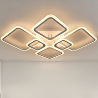 Plafonnier LED moderne minimaliste Salon Chambre à coucher Design géométrique carré Plafonnier