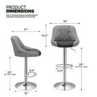 ALINUNU Prix de gros Tabouret haut Chaise de bar Tabouret de bar réglable en métal Chaise à dossier haut pour cuisine restaurant