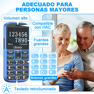 Téléphone 4G LTE pour seniors avec grande batterie, double carte SIM, appareil photo, radio FM, bouton SOS, prise en charge de 7 langues, station de charge - Product Image 3