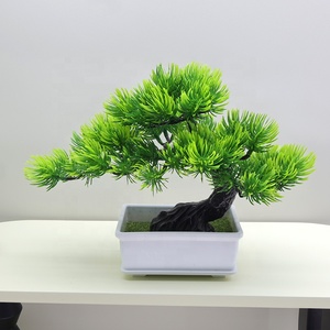 Simulación bienvenida Pino árbol Mesa decoración plástico flor Oficina escritorio en maceta pequeño árbol adornos transfronterizo al por mayor - Product Image 4
