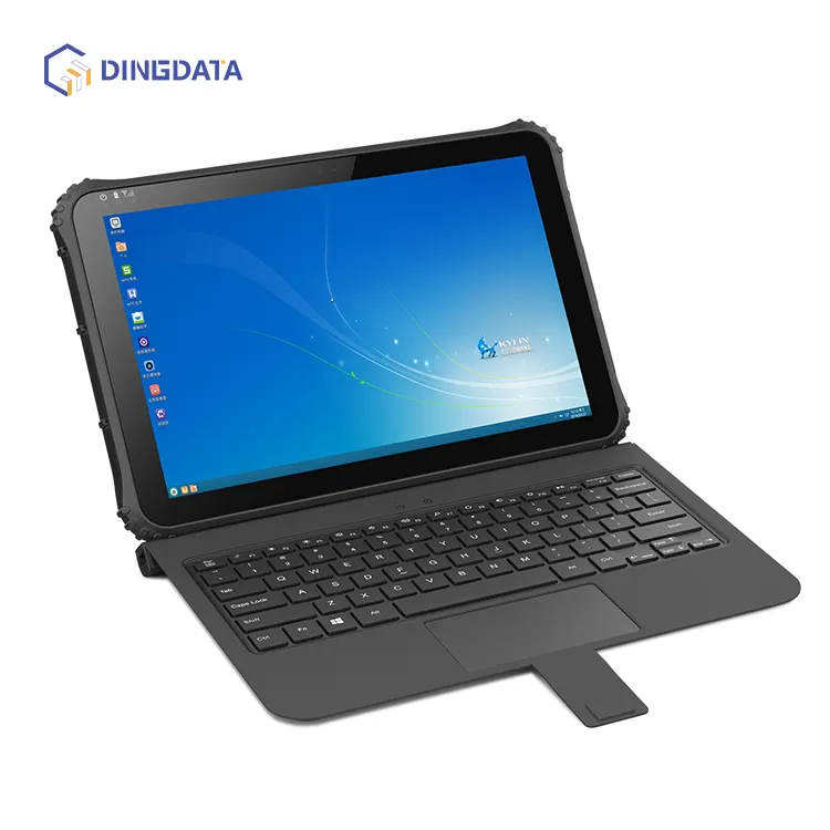 Tablet Keyboard Rumah 8GB 256GB WIN 10, Kasar dengan Pemindai Kode Batang Intel Kabylake <span class=keywords><strong>Laptop</strong></span> 12.2 Inci Tablet PC