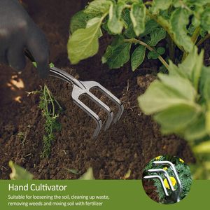 Set di 3 Attrezzi da Giardinaggio Include Paletta da Giardino, Paletta per Trapianto e Rastrello Manuale con Impugnatura Ergonomica Antiscivolo - Product Image 5