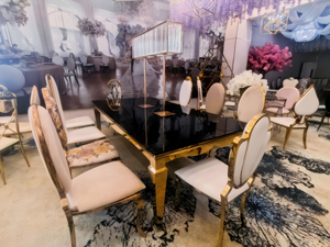 MGS2020009 Terra Posteriore In Acciaio Inox Dorato Banchetto di Nozze Sedia Da Pranzo - Product Image 5