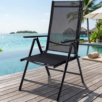 Chaise longue d'extérieur à structure en acier, chaise de camping portable en tissu Teslin, pliable facilement, design moderne, chaise de plage d'extérieur, pêche