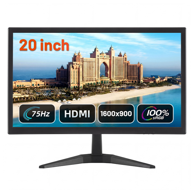 Cheap Refurbished 20 Inch Monitor Used Computer Display FHD 1080P for Business Office Bulk