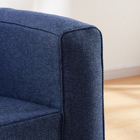 Canapé gonflable moderne en PVC écologique bleu avec pompe à air intégrée pour salon, chambre à coucher, extérieur, jardin