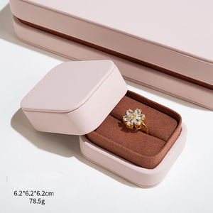 Boîte à bijoux de luxe en cuir avec couvercle et base, nouveau design, personnalisable avec logo, pour collier, emballage cadeau, couleurs personnalisées - Product Image 6