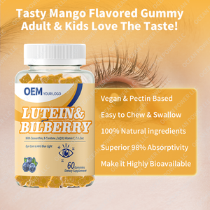 Bonbons gélifiés à la lutéine très vendus pour la clarté de la vision des adultes et le soutien de la lumière bleue, vitamines pour la santé des yeux, zéaxanthine - Product Image 3
