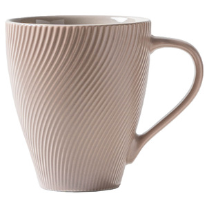 Mug à rayures verticales gaufrées, minimaliste et exquis, tasse en céramique rétro, tasse à café et à eau de qualité supérieure pour la maison et le bureau - Product Image 5