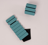 Ouhos Ensemble de 2 poids de poignet réglables durables pour le jogging, le yoga, l'aérobic, le Pilates, l'entraînement physique (Noir 1 kg (2x0,5 kg))