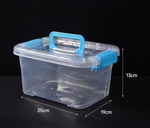 Boîte de <span class=keywords><strong>rangement</strong></span> transparente en plastique carrée avec couvercle anti-poussière pour jouets, perles, blocs de construction, <span class=keywords><strong>Lego</strong></span> et mini-<span class=keywords><strong>valise</strong></span> - Product Image 6