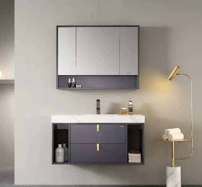 Bolina Sanitair Fabriek Luxe Nieuw Design Groothandel Badkamer Ijdelheid Wandkasten Met Slimme Intelligente Spiegel