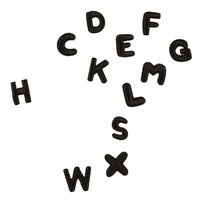 Mini Patchs en PVC de 1 cm, Lettres A-Z et Chiffres Brodés pour Garçons/Femmes, Décorations de Sacs et Porte-clés, Mini Patch Alphabet Noir