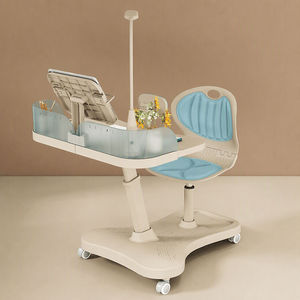 어린이 높이 조절 가능 이동식 학습 책상 및 의자 세트 플라스틱 책상 가정 학습용 가구 - Product Image 1