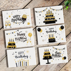 Sáng tạo trẻ em Cửa hàng Hoa bưu thiếp cảm hứng bánh sinh nhật thiết kế đơn giản phước lành nhắn <span class=keywords><strong>handmade</strong></span> giấy thiệp chúc mừng cho - Product Image 1