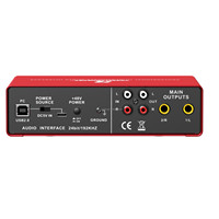 Interface audio USB 24Bit 192KHz Mini carte son USB 2 canaux pour studio d'enregistrement de musique en direct