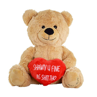 Ours en peluche personnalisé de haute qualité ODM, peluche super douce, rembourrage en coton PP, 25 cm, emballé sous vide, cadeau en gros