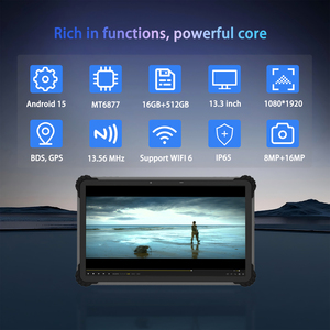 <span class=keywords><strong>Tablet</strong></span> Industriale Robusto Android 15 da 13.3'' con 5G/WiFi/GPS/BT NFC, Batteria da 16000mAh, Scanner Barcode IP65, PC Industriale Impermeabile per Campo - Product Image 5