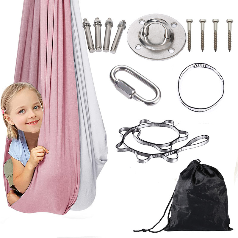 ActEarlier, сенсорные качели, Поворотная вешалка на 360 градусов, двухслойная подвесная качели-гамак, качели для детской терапии