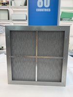 Filter HEPA dengan Kertas Fiberglass H13 H14 Pemisah Aluminium Filter Udara
