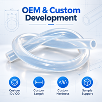 Tube en silicone transparent sur mesure, qualité alimentaire, flexible, pour le transfert de fluides, équipement médical, fabricant OEM