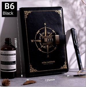 ไดอารี่ล็อคทนทานต่อการสึกหรอสำหรับการซื้อขายสมุดแพลนเนอร์ B5หนังปกแข็งความร้อนและการตัดเย็บ200แผ่นสำหรับใช้ในโรงเรียน - Product Image 3