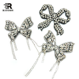 คริสตัลพลอยเทียมแบบโซ่ทำด้วยมือแผ่นปะติดโบว์ลายดอกไม้ประดับโบว์ผ้าคาดศีรษะและผ้าคาดศีรษะทำจาก3D - Product Image 4